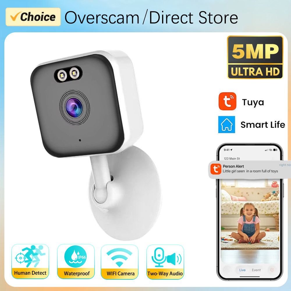 Smart Home Battery Camera Ezviz - Tuya SmartLife 5MP WiFi IP Camera