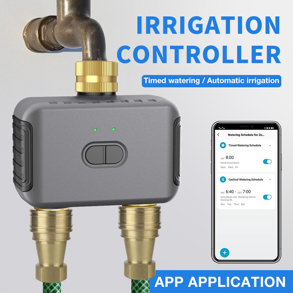 Smart Home Devices - Tuya 2 Zone Watering Timer Garden