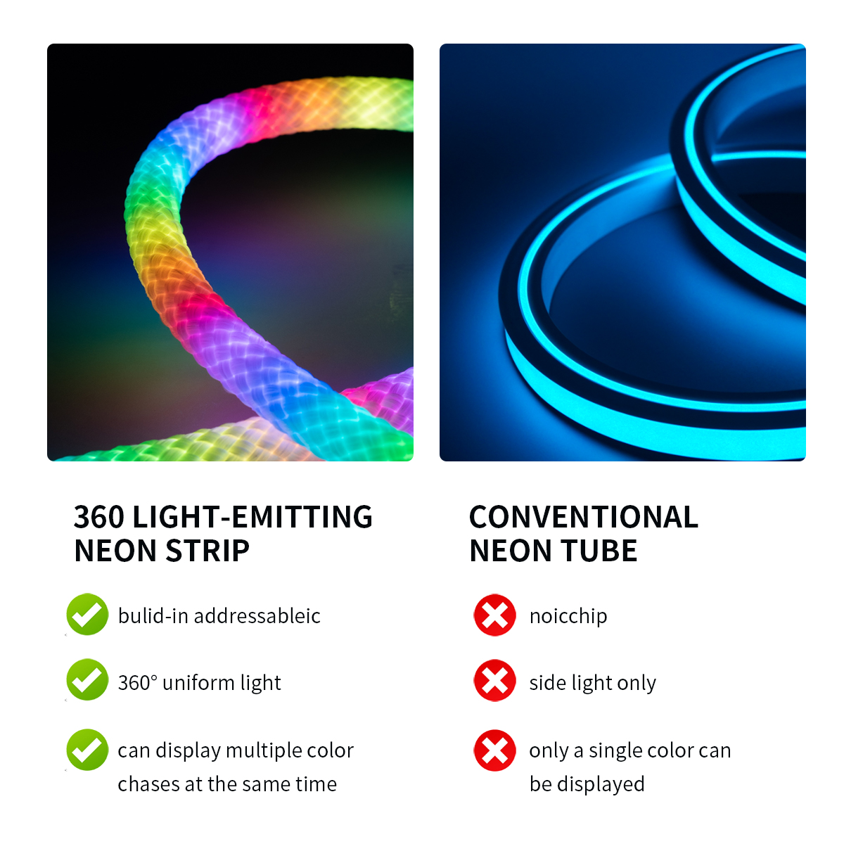 360 Degree Round RGBIC Neon LE - Smart Home Llm ulasan dan harga