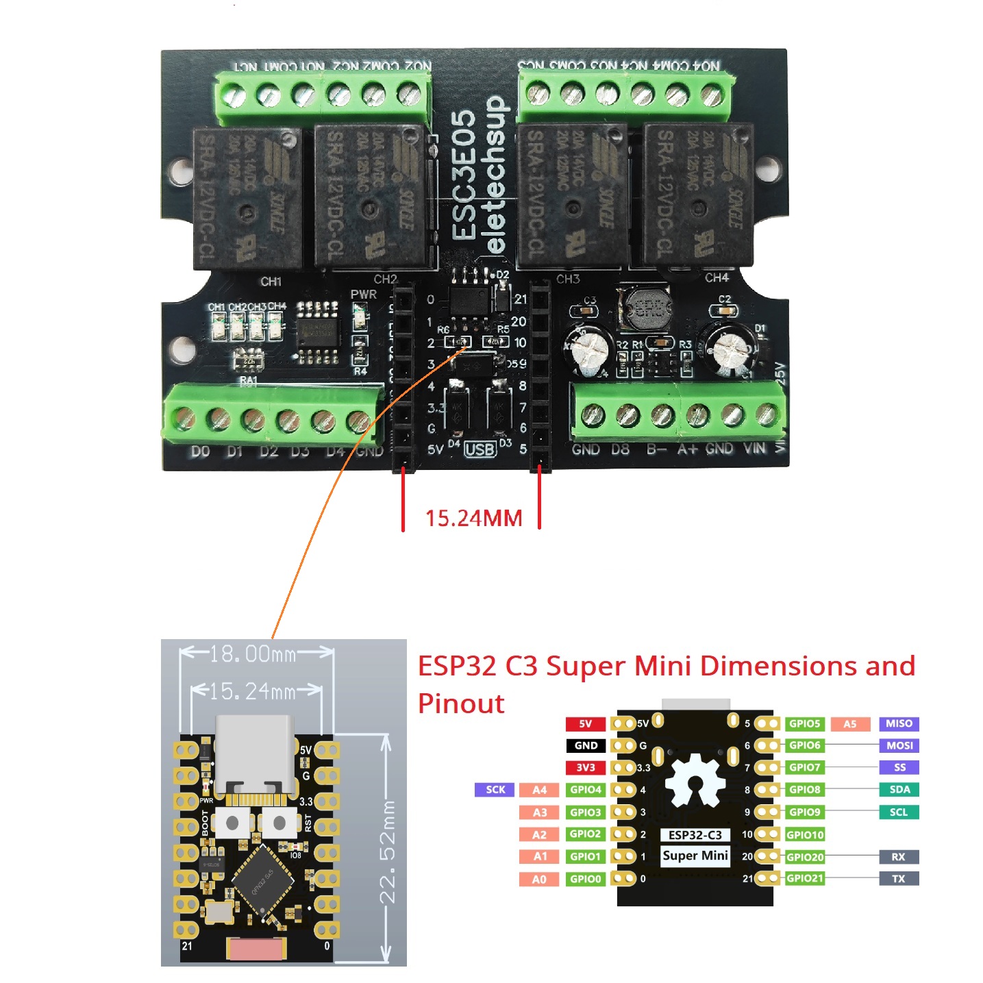 Ultimate ESP32 C3 Relay Module - Smart Home Kit For Arduino ulasan dan harga