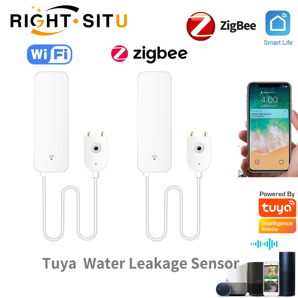 Tuya WiFi Water Leak Sensor, W - Smart Home Green ulasan dan harga