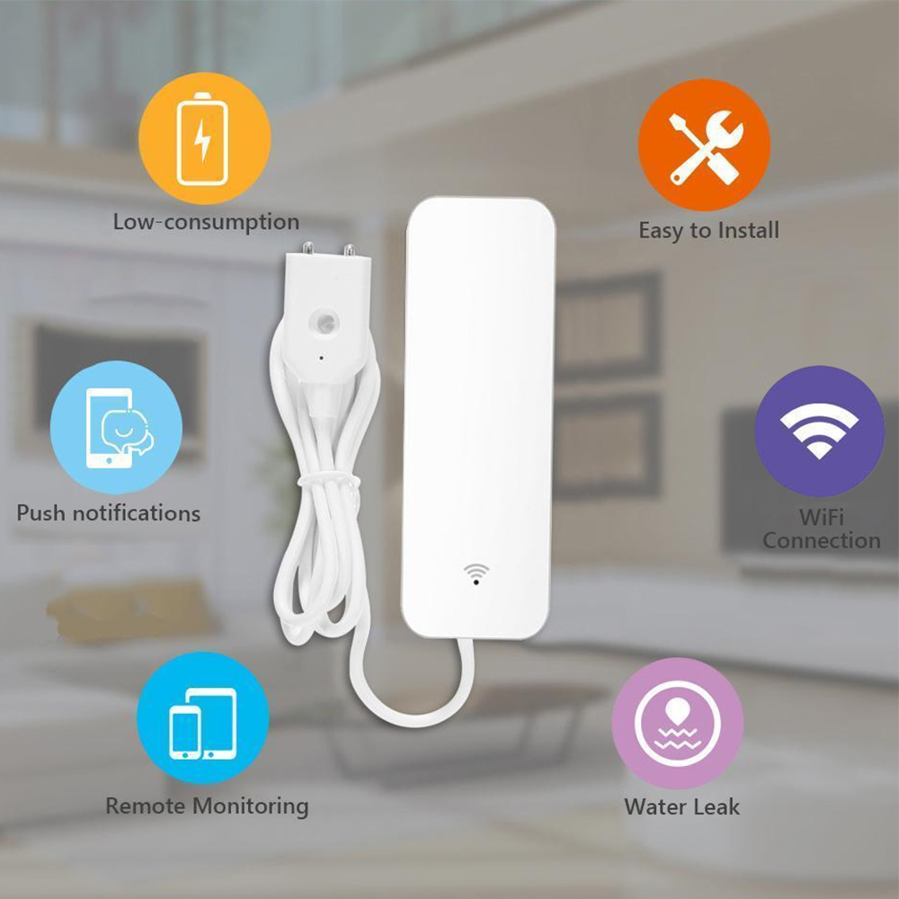 Tuya WiFi Water Leak Sensor, W - Smart Home Green ulasan dan harga
