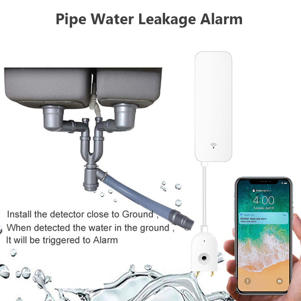 Tuya WiFi Water Leak Sensor, W - Smart Home Green ulasan dan harga