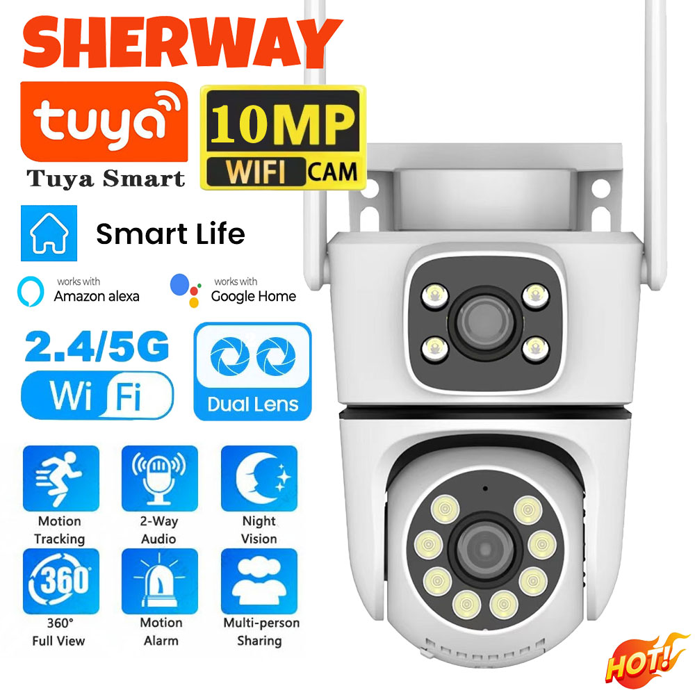 10MP Tuya 5G Wifi PTZ Camera 4 - Smart Home Battery Camera Ezviz ulasan dan harga