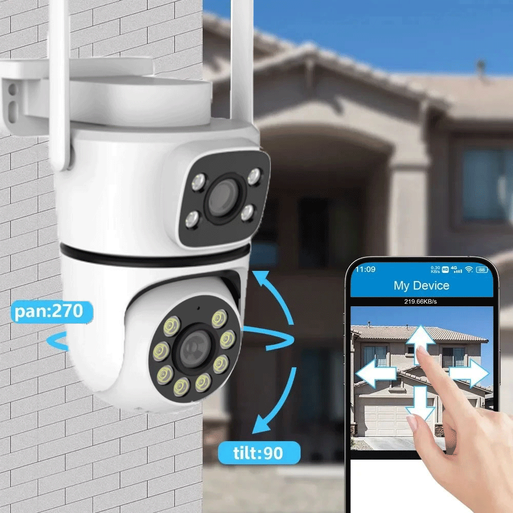 10MP Tuya 5G Wifi PTZ Camera 4 - Smart Home Battery Camera Ezviz ulasan dan harga