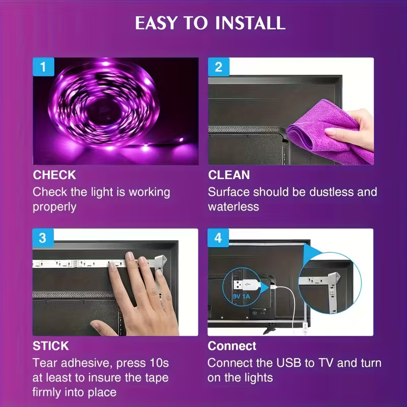 Smart LED Strip Lights with 24 - Smart Home Llm ulasan dan harga