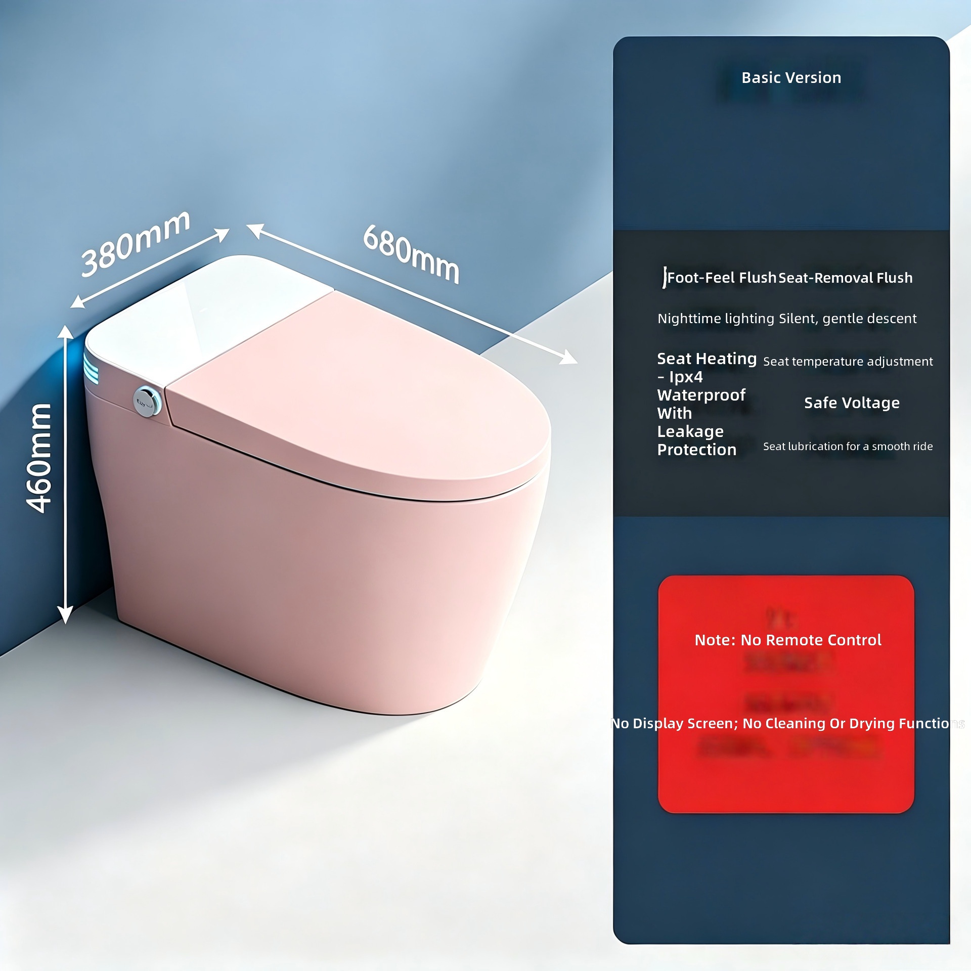 Smart Toilet, Pink, All-in-1 A - Smart Home Uses ulasan dan harga